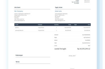 template invoice gratis