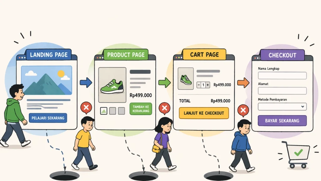Dari Landing Page ke Checkout, Di Mana Website Kamu Kehilangan Pengunjung?